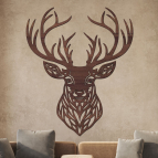 Drevený obraz – Ornamentálna hlava jeleňa