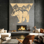 Drevený obraz na stenu - Medveď