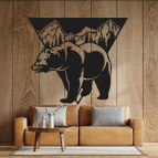 Drevený obraz na stenu - Medveď