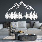 Drevený obraz na stenu - Hory