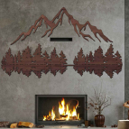 Drevený obraz na stenu - Hory