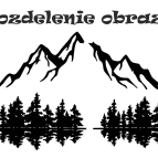 Drevený obraz na stenu - Hory