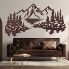 Drevený obraz - Hory