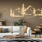 Drevený obraz - Hory