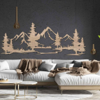 Drevený obraz - Hory