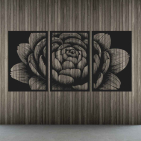 Trojdielny obraz na stenu - Kvet