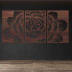 Trojdielny obraz na stenu - Kvet