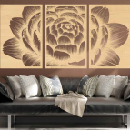 Trojdielny obraz na stenu - Kvet