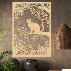 Drevený obraz na stenu - Mačka