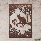 Drevený obraz na stenu - Mačka