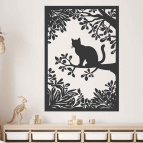 Drevený obraz na stenu - Mačka