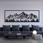 Drevený obraz na stenu - Hory
