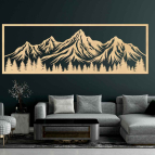 Drevený obraz na stenu - Hory