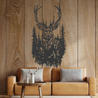 Drevený obraz na stenu - Jeleň