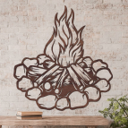 Drevený obraz – Kempingový oheň