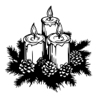 Vianočný veniec so sviečkami – Drevený obraz na stenu