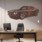 Drevený obraz na stenu - Mustang