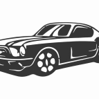 Drevený obraz na stenu - Mustang