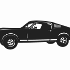 Drevený obraz na stenu - Mustang