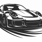 Drevený obraz na stenu - Porche