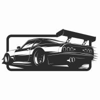 Drevený obraz na stenu - Závodné auto