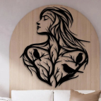 Drevený obraz na stenu – Žena v prírode