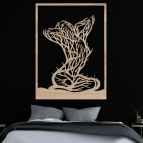 Drevený obraz na stenu – Žena v prírode