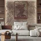 Drevený obraz na stenu – Žena v prírode