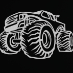 Drevený obraz na stenu – Monster Truck Off-road