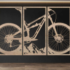 Trojdielny obraz na stenu - Bicykel