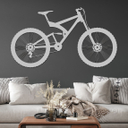 Drevený obraz - horský bicykel silueta na stenu