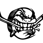 Drevený obraz na stenu – Puk s hokejkou