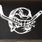 Drevený obraz na stenu – Puk s hokejkou