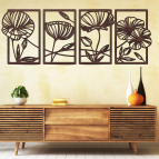 Trojdielny obraz na stenu – Kvetinová harmónia
