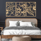 Trojdielny obraz na stenu – Nádhera kvetov