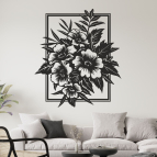 Drevený obraz na stenu – Kvetinová kompozícia