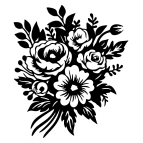 Drevený obraz na stenu – Kytica kvetov