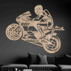 Drevený obraz na stenu - Motorkár
