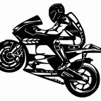 Drevený obraz na stenu - Motorkár