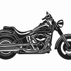 Drevený obraz na stenu - Chopper