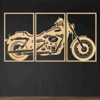 Drevený obraz na stenu - Chopper