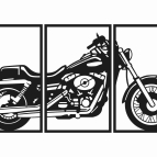 Drevený obraz na stenu - Chopper