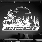 Drevený obraz na stenu - MOTOCROSS