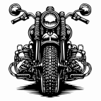 Drevený obraz na stenu - Harley Davidson