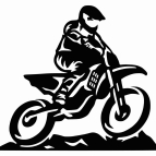 Drevený obraz na stenu - MotoCross