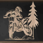Drevený obraz na stenu - MotoCross obraz