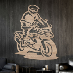 Drevený obraz na stenu – Športová motorka