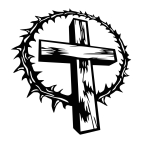 Drevený obraz na stenu – Kríž s tŕňovou korunou