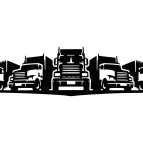 Drevený obraz na stenu – Nákladné autá