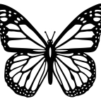 Drevený obraz – Motýľ Monarch